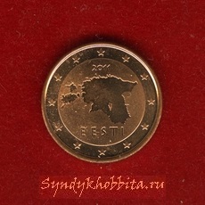 Эстония 1 евро цент 2011 год
